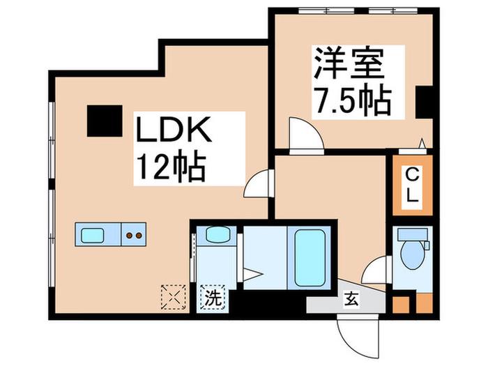 T`S GARDEN都筑ふれあいの丘II(1LDK/1階)の間取り写真