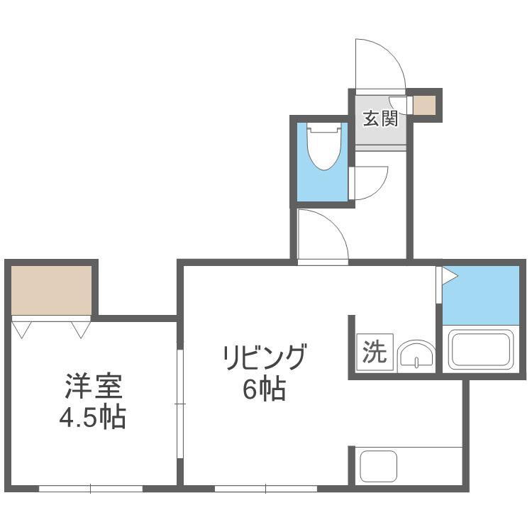 シャイニングスター菊水(1LDK/3階)の間取り写真