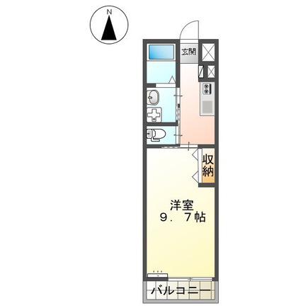 グラーツィア(1K/2階)の間取り写真