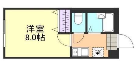 ルーチェ A(1K/1階)の間取り写真