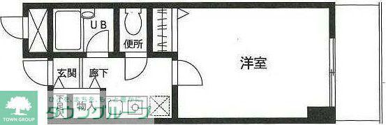 クレセント文庫(1K/3階)の間取り写真