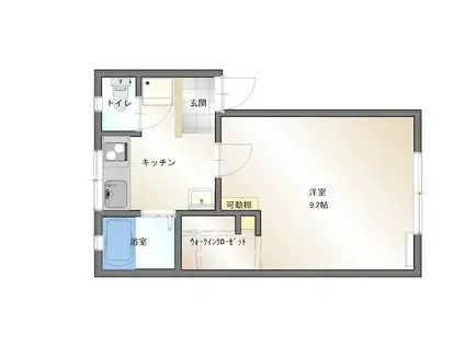 マーセルカルネ(1K/2階)の間取り写真