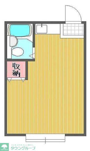 タッソーハイツ(ワンルーム/3階)の間取り写真