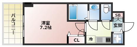 S-RESIDENCE新大阪RISH(1K/3階)の間取り写真