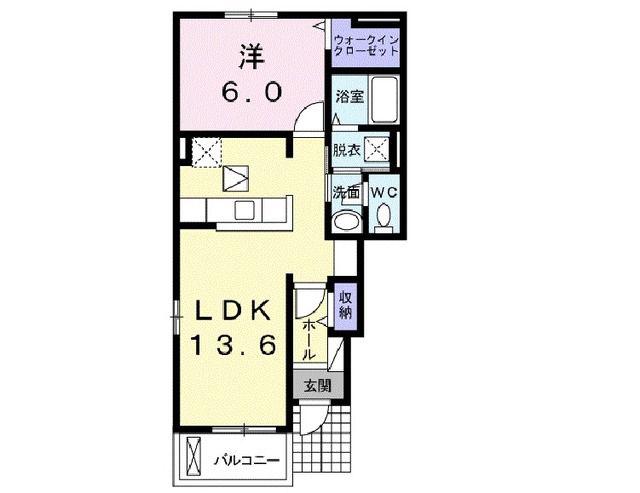 S.S.レジデンス(1LDK/1階)の間取り写真