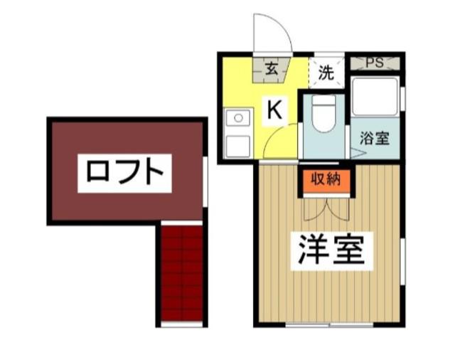 ガーデンコート豊田(1K/2階)の間取り写真