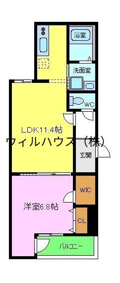 フジパレス湊Ⅴ番館(1LDK/1階)の間取り写真