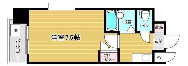リファレンス北方I(1K/6階)の間取り写真