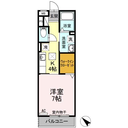ラルーチェ(1K/3階)の間取り写真