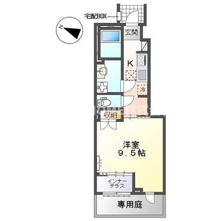 丹波篠山市中野II(1K/1階)の間取り写真