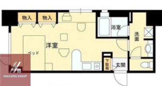 松下善ビル(ワンルーム/10階)の間取り写真