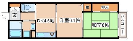 ツイン大開1号館(2DK/7階)の間取り写真