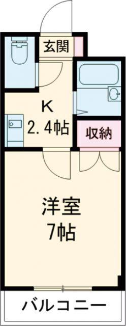 光陽マンションB(1K/3階)の間取り写真