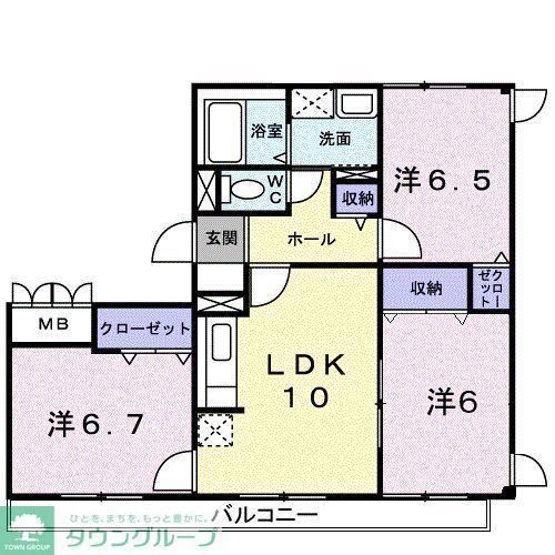 グランアヴェニ-ル(3LDK/3階)の間取り写真
