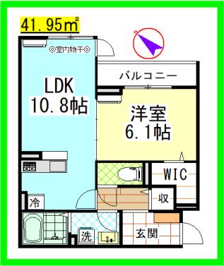 DL GRAND湘南B棟 (1LDK/3階)の間取り写真