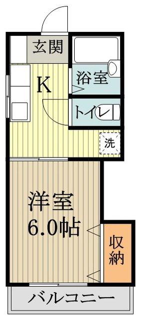 シューフルール(1K/1階)の間取り写真