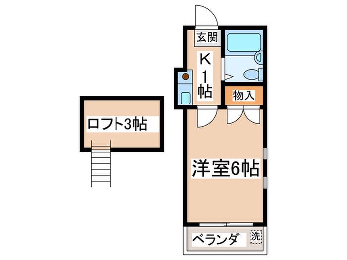NITTOU(1K/2階)の間取り写真