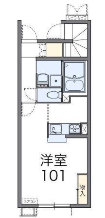 レオネクストHANA(1K/2階)の間取り写真