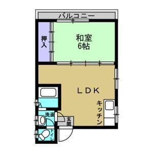 鎌田マンション(1LDK/4階)の間取り写真