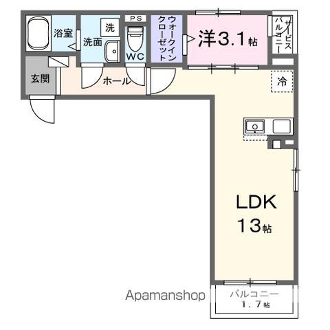 グレイスフル9(1LDK/3階)の間取り写真