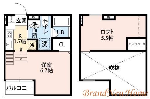 ESTRELLA堺(ワンルーム/2階)の間取り写真