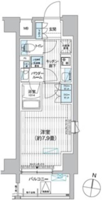 プレミアムフラットひばりヶ丘駅前(1K/4階)の間取り写真