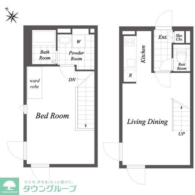 ルクレ目黒不動前(1LDK/4階)の間取り写真