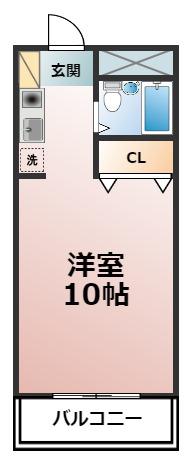コーポ論地 NO.2(ワンルーム/3階)の間取り写真