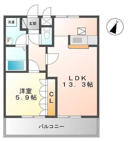 スタシィオン弐番館(1LDK/2階)の間取り写真