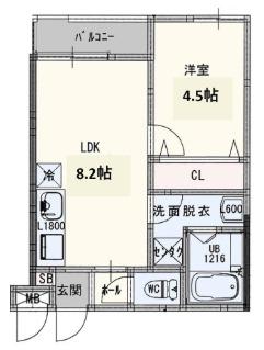  プライベートレジデンス西院(1LDK/3階)の間取り写真