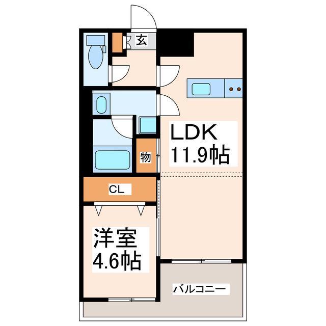 SAINT-HURST(1LDK/4階)の間取り写真