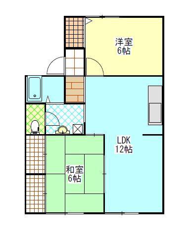メゾン光岡(2LDK/1階)の間取り写真