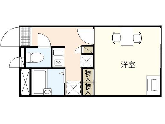 レオパレスエスポワールII(1K/3階)の間取り写真