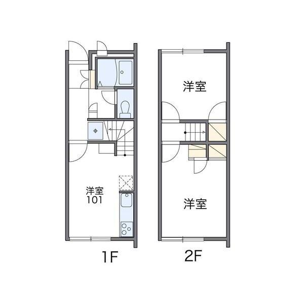 レオパレス福泊A(2DK/1階)の間取り写真