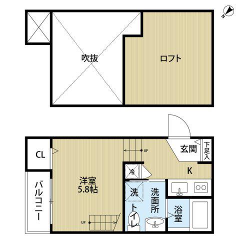 RACCOLTA(ワンルーム/1階)の間取り写真
