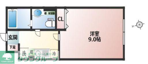 FABRIC武蔵新田(1K/4階)の間取り写真