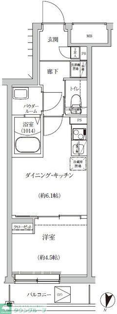 REGOLITH IKEGAMI(1DK/3階)の間取り写真