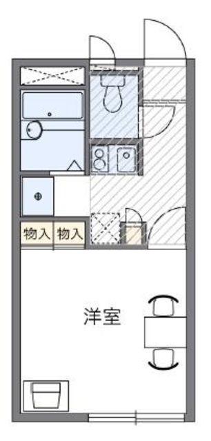 レオパレスアークソレーユ東林間(1K/2階)の間取り写真