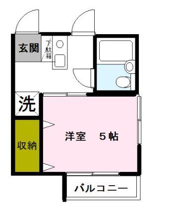 サンクシャンブル(1K/3階)の間取り写真