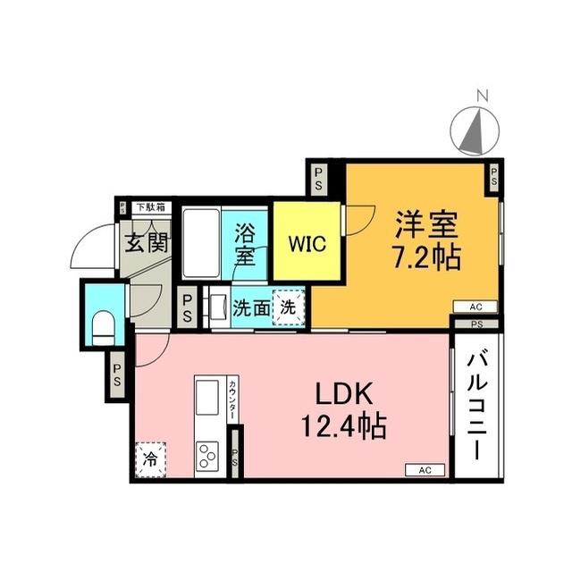 ラ リノ(1LDK/3階)の間取り写真
