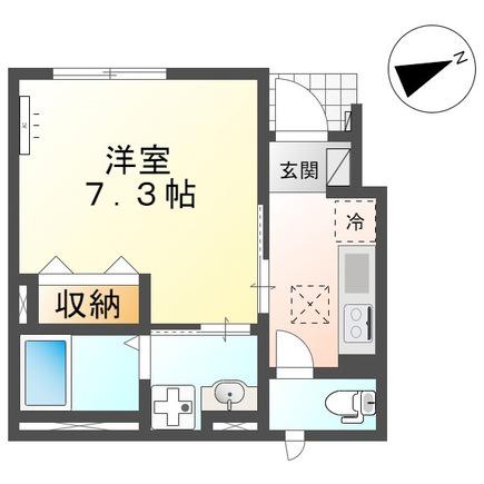 タカヨプレイス河原町(1K/1階)の間取り写真
