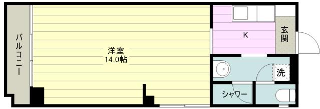 アーバンハイツ上福岡(1K/3階)の間取り写真