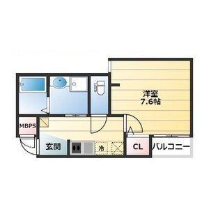 エヌエムキャトフヴァンドゥ(1K/1階)の間取り写真