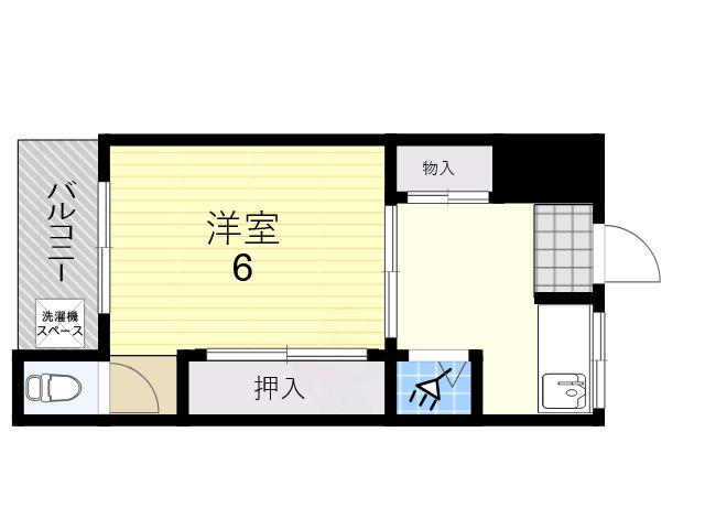 王子町文化(1K/1階)の間取り写真