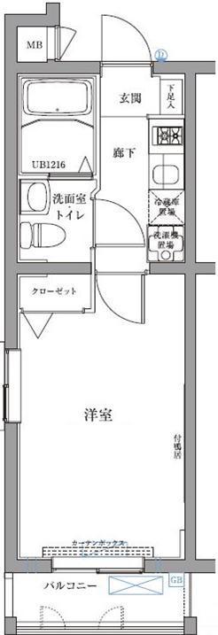 エスパシオ西高島平(1K/3階)の間取り写真