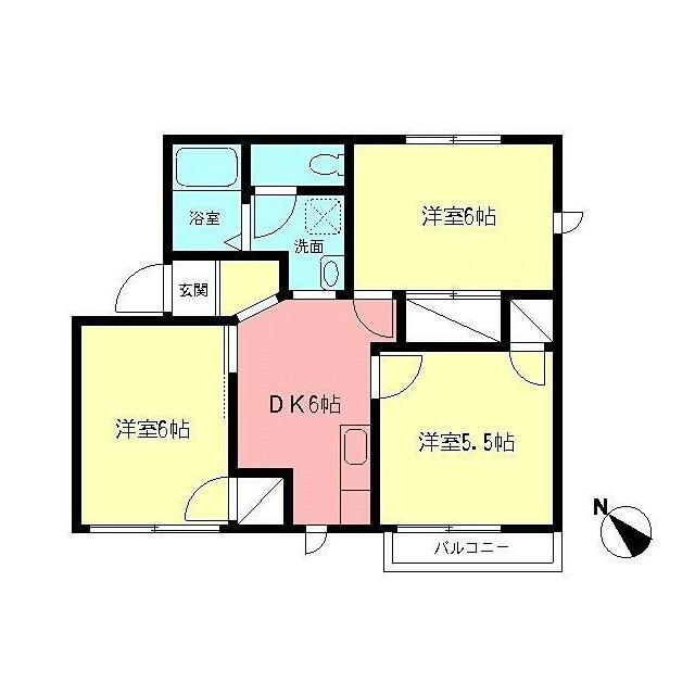 湘南パレス(3DK/2階)の間取り写真