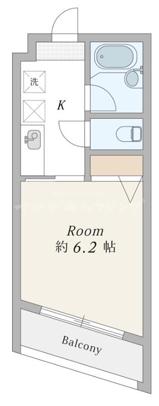 ロイヤルライオンヴィレッジ PART6(1K/2階)の間取り写真