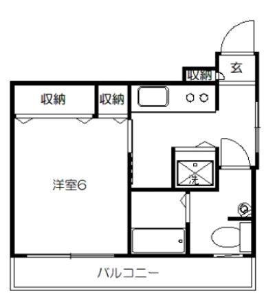 コーポ平澤(1K/2階)の間取り写真