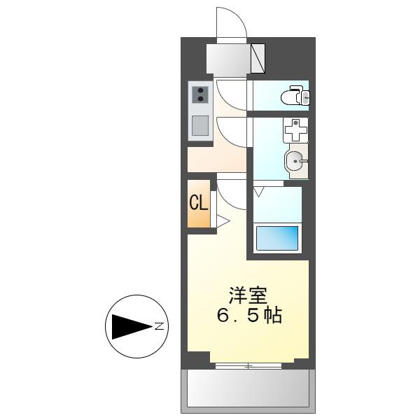 S-RESIDENCE上前津駅前(1K/5階)の間取り写真