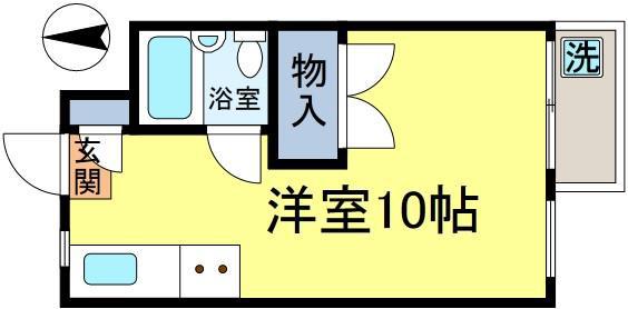 エタニコーポ(ワンルーム/3階)の間取り写真
